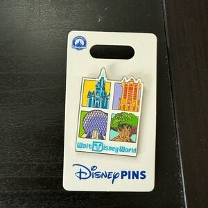 Disney Colorful 4 Theme Park Pin